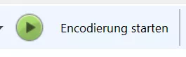 Screenshot der Software Handbrake mit dem Knopf Encodierung starten.